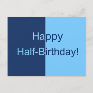 Postale Carte demi-anniversaire