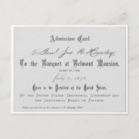 Carte d'entrée de la banque présidentielle
