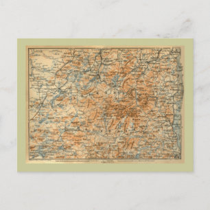 Postale Carte des Adirondacks 1909 du guide de voyage de B