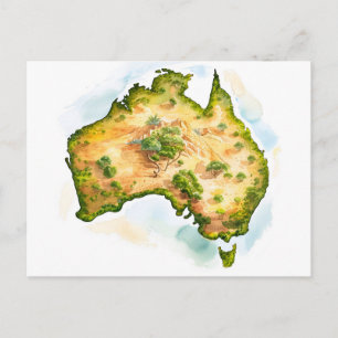 Postale Carte des aquarelles d'Australie