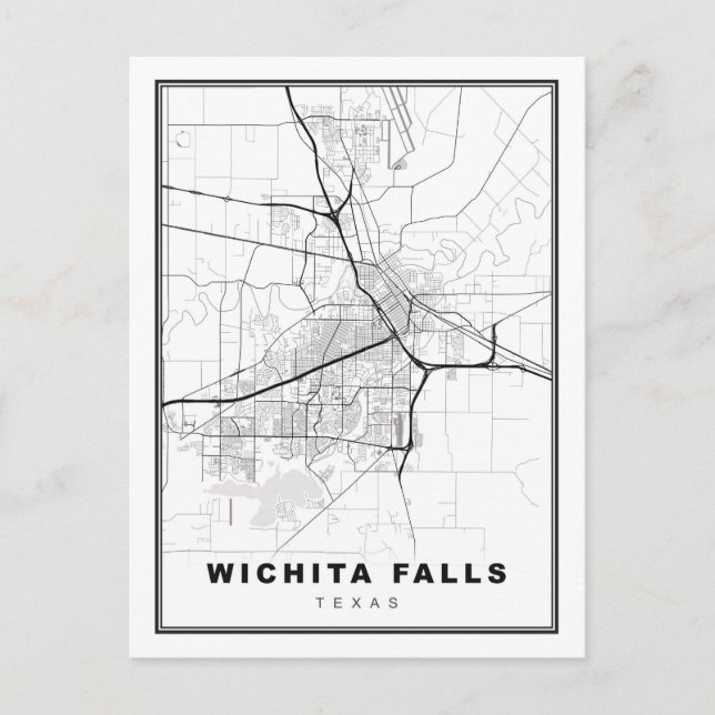 Postale Carte des chutes Wichita (Devant)