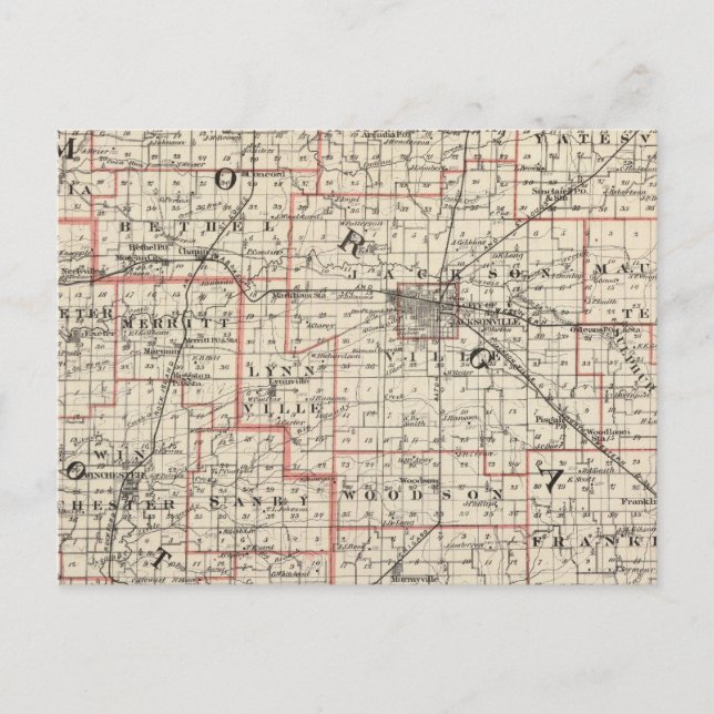 Postale Carte des comtés de Morgan & Scott (Devant)