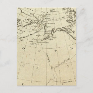 Postale Carte des découvertes faites par Capts Cook & Cler