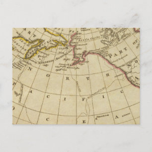 Postale Carte des découvertes faites par Cook et Clerke