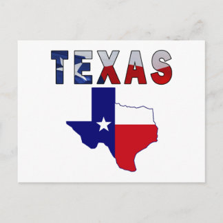 Postale Carte des drapeaux avec le Texas