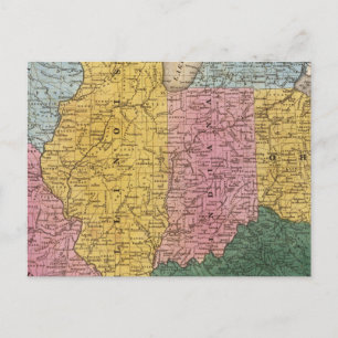 Postale Carte des États Occidentaux