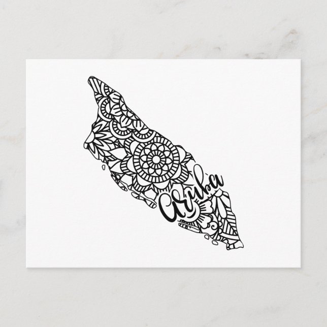 Postale Carte des îles Aruba (Devant)