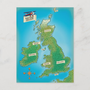 Postale Carte des îles britanniques