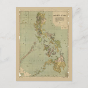 Postale Carte des îles philippines (1908)
