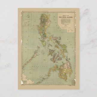 Postale Carte des îles philippines (1908)