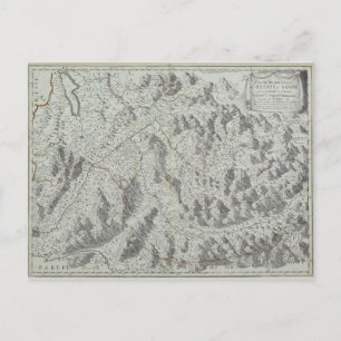 Postale Carte des montagnes