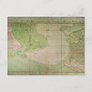 Postale Carte des nouvelles découvertes