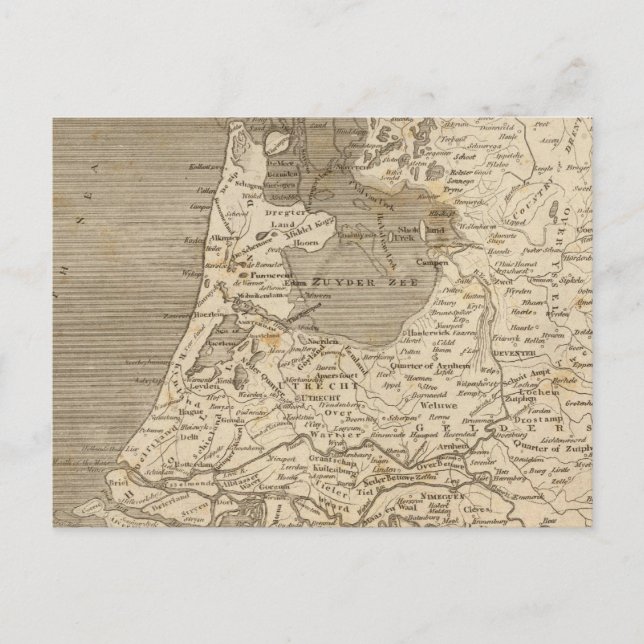 Postale Carte des Pays-Bas par Arrowsmith (Devant)
