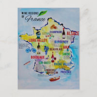 Carte des régions viticoles françaises