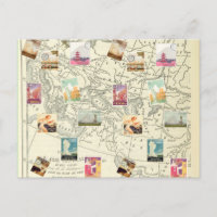 Carte des timbres de voyage de l'Ephémère de décou