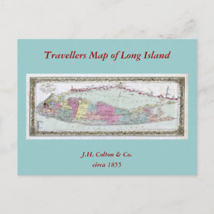 Postale Carte des voyageurs de Long Island, 1855-1857