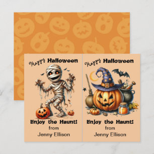 Postale Carte d'Halloween pour maman et Jack o' Lantern Pa