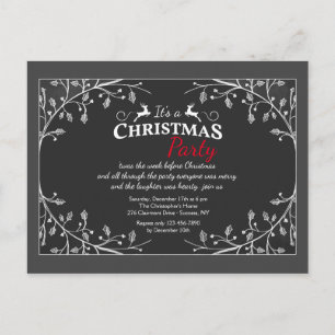 Postale Carte d'invitation de vacances de Noël Cerf de Noë