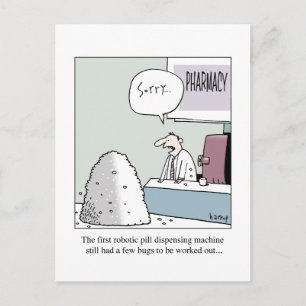 Postale Carte distributeur automatique de pilules