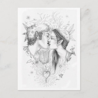 Postale Carte Douces retrouvailles