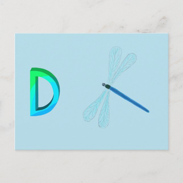 Postale Carte Dragonfly (Devant)
