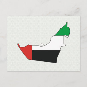 Postale Carte Drapeau des Émirats Arabes Unis grandeur nat