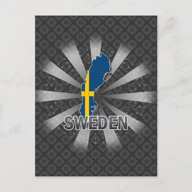 Postale Carte Drapeau Suède 2.0 (Devant)