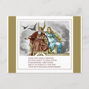 POSTALE CARTE DU 48E ANNIVERSAIRE DE DAVID ET MARLA MANGAN