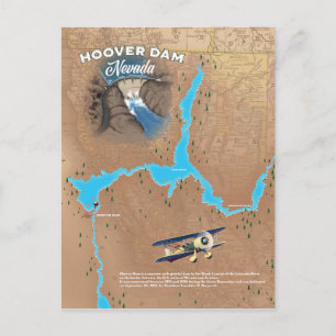 Postale Carte du barrage Hoover Nevada