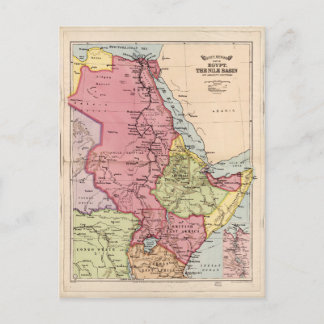 Postale Carte du bassin du Nil, Égypte (1916)