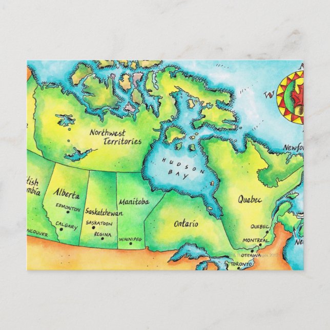 Postale Carte du Canada (Devant)