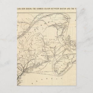 Postale Carte du chemin de fer Boston et Maine
