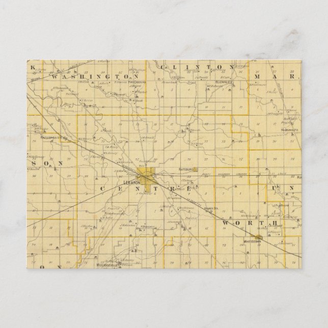 Postale Carte du comté de Boone (Devant)
