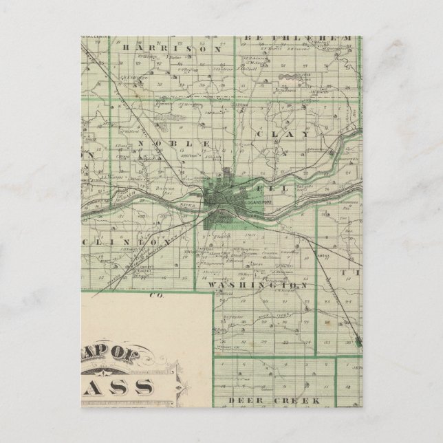 Postale Carte du comté de Cass (Devant)