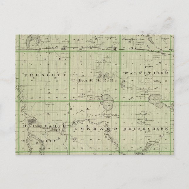 Postale Carte du comté de Faribault, Minnesota (Devant)