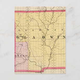 Postale Carte du comté de Gladwin, Michigan