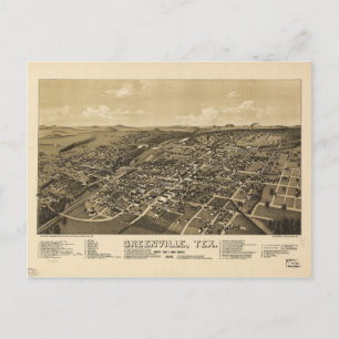 Postale Carte du comté de Greenville Hunt (1886)