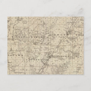 Postale Carte du comté de Harrison, État de l'Iowa