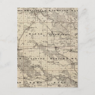Postale Carte du comté de Jones, État de l'Iowa