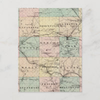 Carte du comté de Monroe, État du Wisconsin