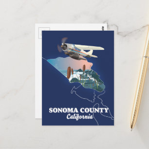 Postale Carte du comté de Sonoma Californie