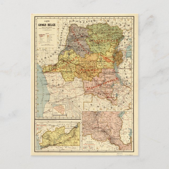 Postale Carte du Congo, Afrique (1896) (Devant)