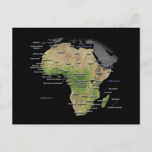 Postale Carte du continent africain