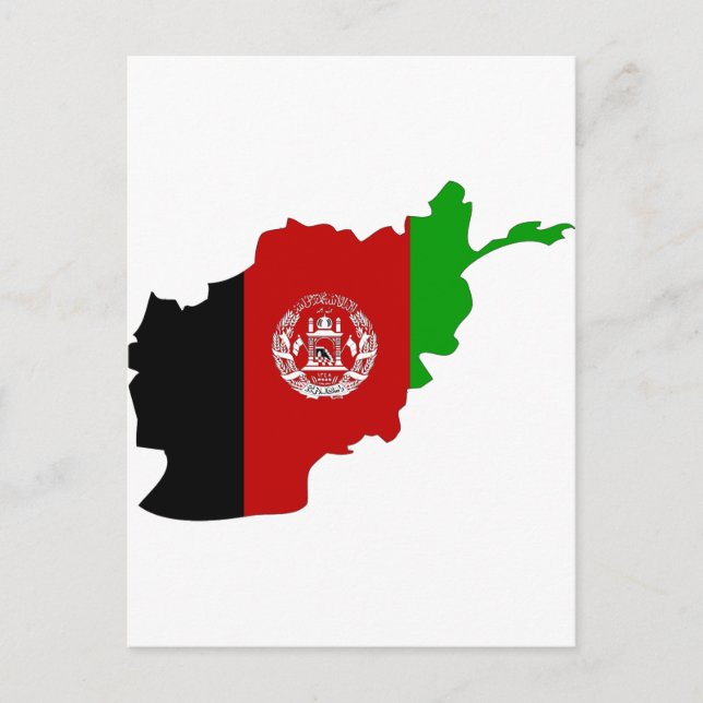 Postale Carte du drapeau afghan (Devant)