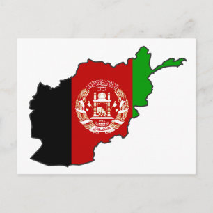 Postale Carte du drapeau afghan