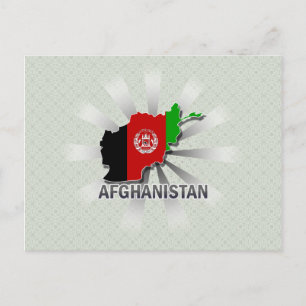 Postale Carte du drapeau afghan 2.0