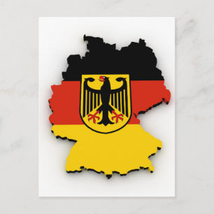 Postale Carte du drapeau allemand