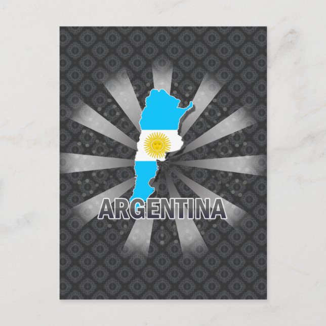 Postale Carte du drapeau argentin 2.0 (Devant)