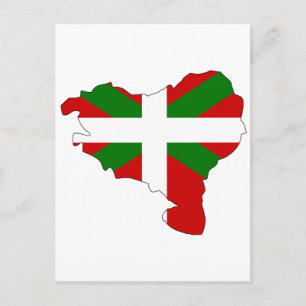 Postale Carte du drapeau basque