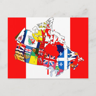 Postale Carte du drapeau canadien